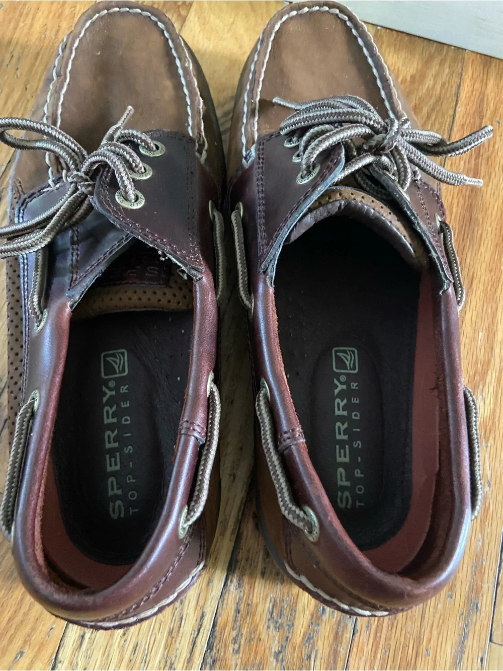 Sperry billfish 3 eye waterproof Brown Leather Boat Shoes 8.5